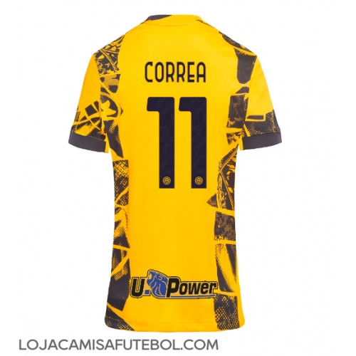 Camisa de Futebol Inter Milan Joaquin Correa #11 Equipamento Alternativo Mulheres 2024-25 Manga Curta